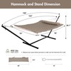 ANOW 2 Person Hammock with 12FT Heavy Duty Steel Stand,
