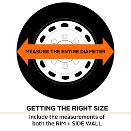 Classic Accessories OverDrive Deluxe RV & Trailer Wheel Cover, 4-Pack, White, (For 18" - 21" diameter tires, up to 6.75" wide)