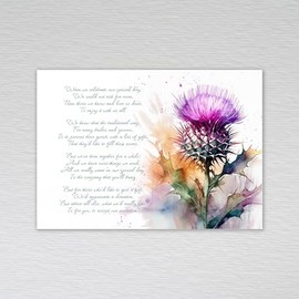 Wedding Money Poem/Gift Poem Cards/Money Request Wedding Poem asking for Money Scotland Flower Theme: Scottish Thistle Wedding Money Poem (Pack of 20 without Envelopes)