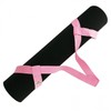 Factory Direct Yoga Mat Bag with Lace-up Ribbed Strap, Cotton Shoulder Strap, Stretch Strap, and Logo Available Pink 10ea