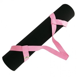 Factory Direct Yoga Mat Bag with Lace-up Ribbed Strap, Cotton Shoulder Strap, Stretch Strap, and Logo Available Pink 10ea