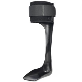 Komzer AFO Drop Foot Brace, Medical Ankle Foot Orthosis, Lightweight Foot Support Stabilizer, Drop Foot Postural Correction Brace for Men and Women (XL-Left)