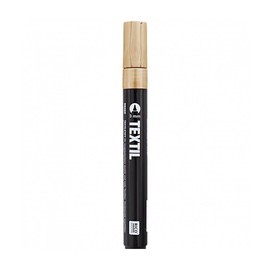 Textile Marker, Choice of Colours, for Light and Dark Fabrics, Perfect for T-Shirts, Shoes, Bags, Jute Bags and Other Fabric Types (Gold)