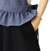 Francfranc Peplum Full Apron, New Life, Gift, blue / black