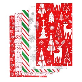 JOFONY Christmas Tissue Paper, 100pcs 30x35cm Christmas Paper DIY Gift Wrapping Decorations for Christmas Party Supplies