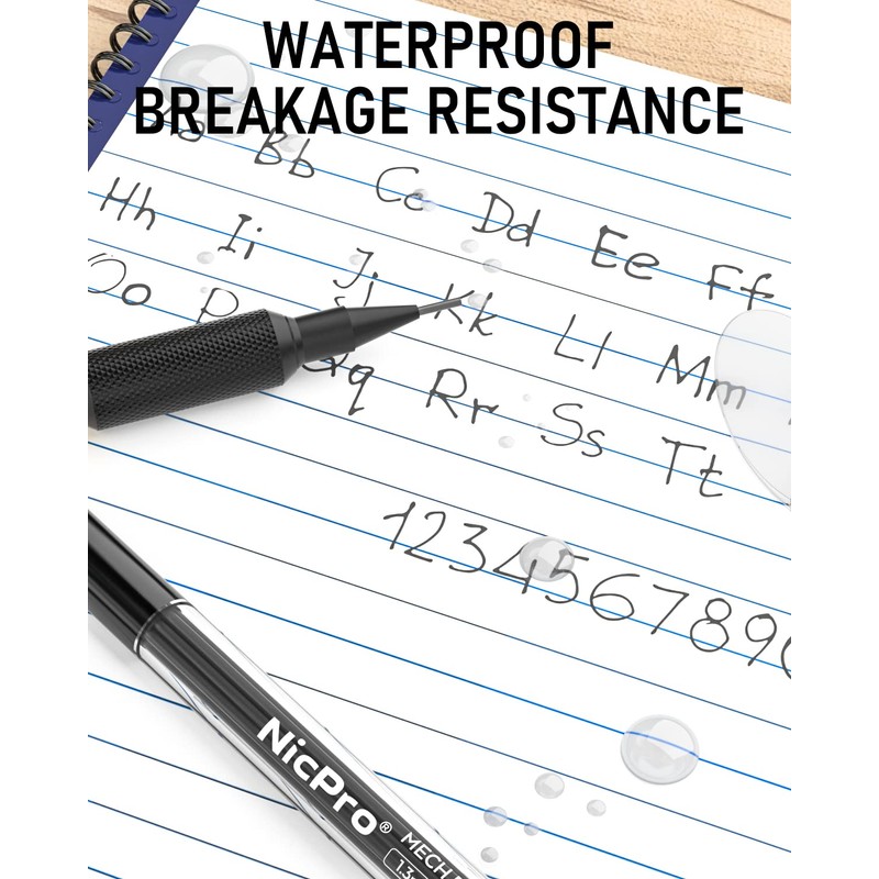 Nicpro 36 PCS 1.3 mm Lead Refills, Break Resistant Weatherproof