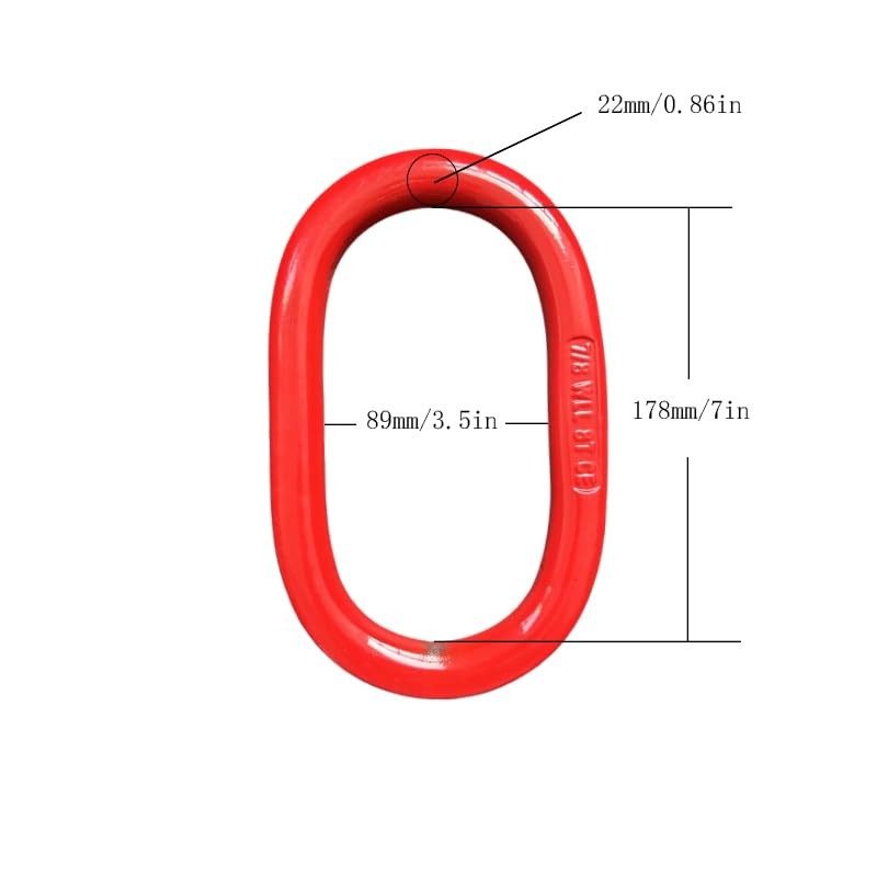 BTMPYLYT Oblong Master Link, 1Pcs, 7/8’’, 17700lbs, Grade 80 Steel