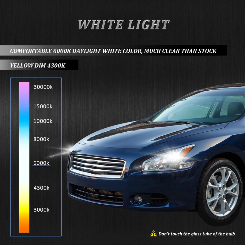 D2S Xenon HID Headlight Bulbs 6000K Cool White 35W Compatible