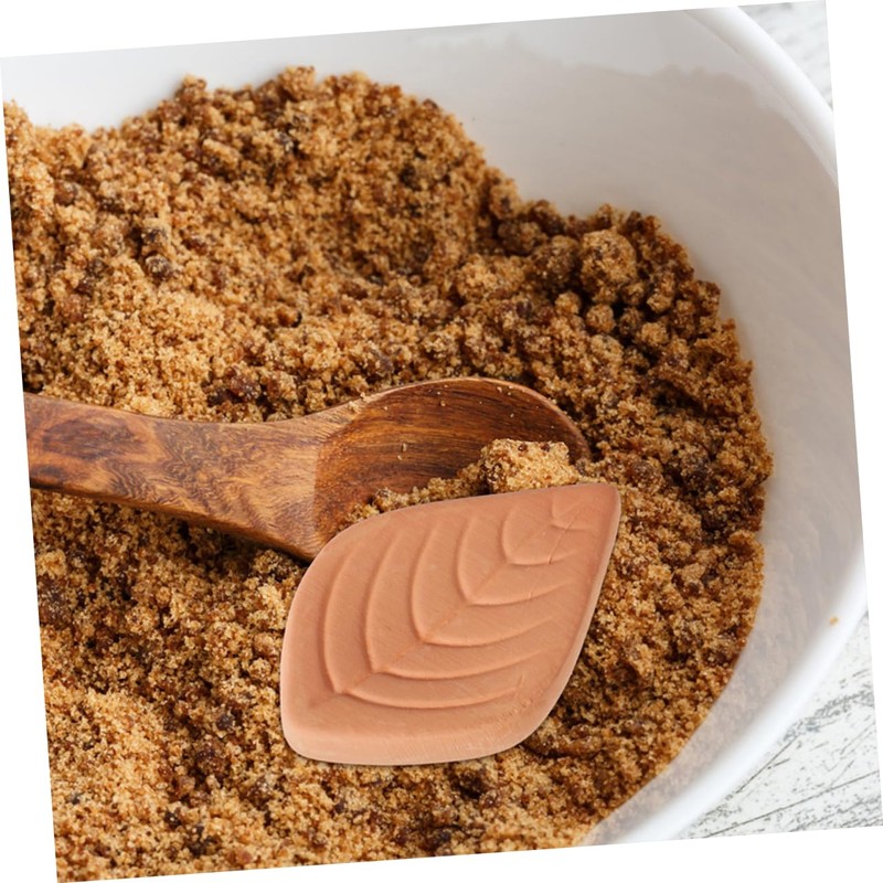 NOLITOY Leaf Shape Sugar Saver Reusable Sugar Softener Terracotta Container
