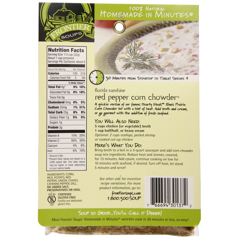 Frontier Soups Homemade In Minutes Chowder Mix, Florida Sunshine Red