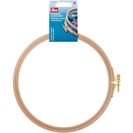 Prym 611677 Buchenholz mit Schraube 8 mm x 19 cm Stickrahmen, Polyester, beige, Ø ca. 8 mmx18,5 cm