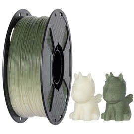 CC3D UV Sunlight Color Changes PLA Filament 1.75mm 1KG White to Olive Green FDM 3D Printer Filament 3D Printing Materials Color Changing PLA White Green
