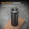 Nelyrho High Purity Graphite Crucible, 2kg High-Temperature Resistant Crucibles for