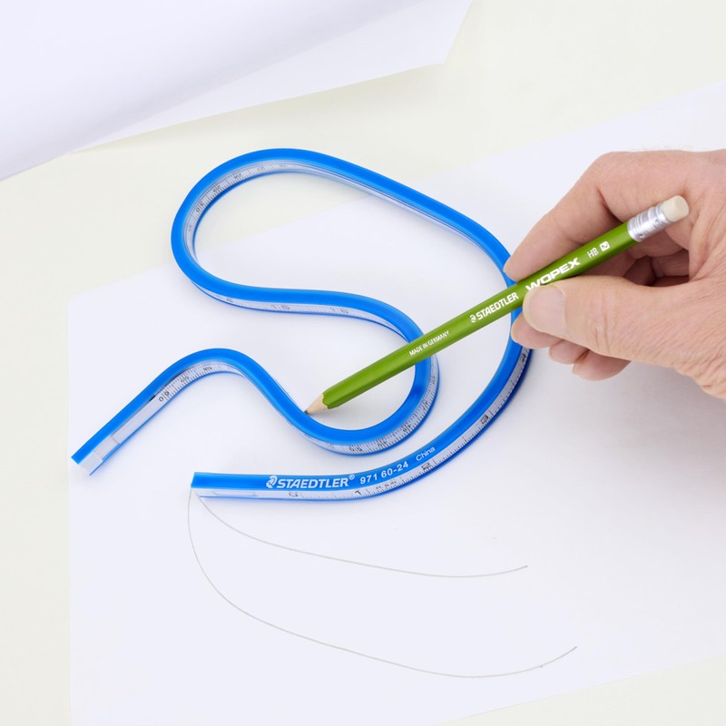 Staedtler Flexible Curve with Inch and Metric Scale Markings, 24