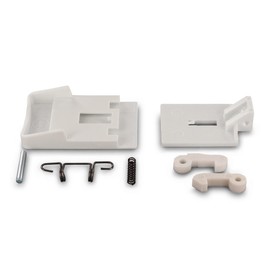 DL-pro Door Handle Set for Whirlpool Bauknecht 481949869162 Door Opener Handle Opener White Complete with Locking Nose for Washer Dryer Tumble Dryer