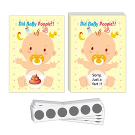 24 Pieces Baby Shower Games, Scratch Off Game, Silly Activity for Ice Breakers, Door Prizes, Baby Shower Activity and Idea, Fun Baby Shower Poop Raffle Tickets