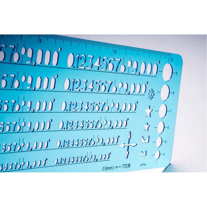 Staedtler 982 15-1 Template Number Ruler 0.5mm for Mechanical Pencils,