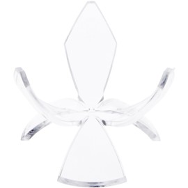 Plymor Clear Acrylic Ball or Sphere Flower Petal Display Holder Stand, 2.125" H x 3" W x 3" D (3 Pack)
