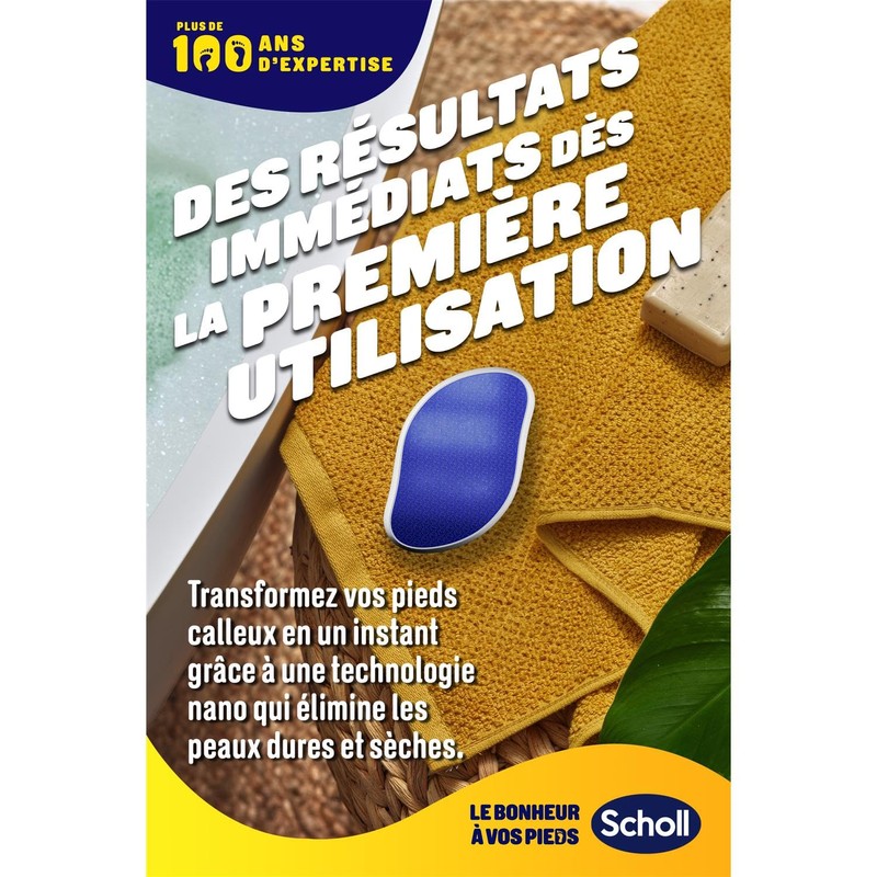 SCHOLL Nano Glass Callus Remover - Gentle Exfoliating - Washable