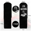 Novelty socks with an I'm Watching F1 design. Perfect for