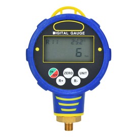 Glomora Digital High-Pressure Refrigeration Gauge, Set with LCD Display, Multi-Function Vacuum & Air Conditioning Manifold Gauge for HVAC Systems