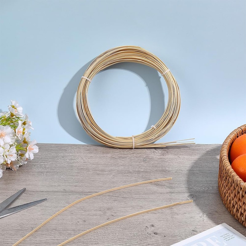 FREEBLOSS 10 Rolls Bamboo Strips for Weaving 0.12inch x 9.8ft