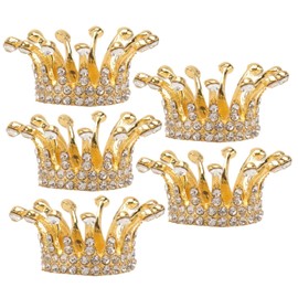 MERRYHAPY Nail Art Tool Set 5pcs Manicure Pen Holder Gold Crown Organize Your Nail Pens