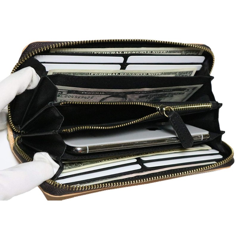 Berkut 2024 Dragon Genuine Leather Long Wallet, Dragon with Round