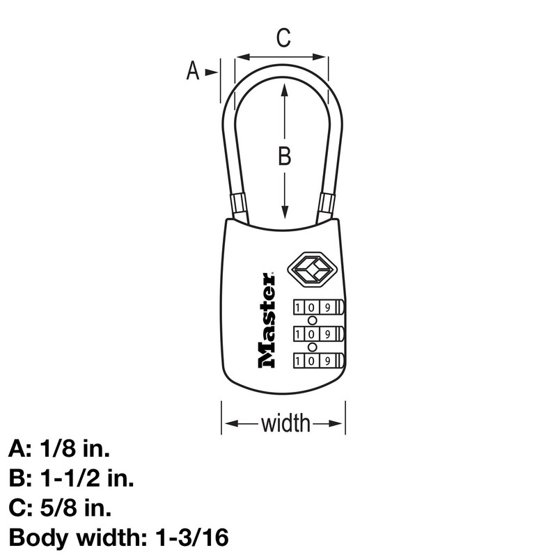 Master Lock 4688D Set Your Own Combination TSA Approved Luggage