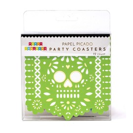 Party Partners Paperboard Drink Coasters Set of 12 Papel Picado
