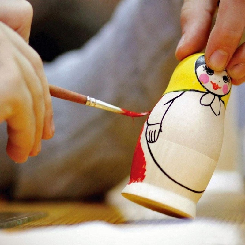 BestPysanky Set of 7 Unfinished Wooden Nesting Dolls DIY Craft