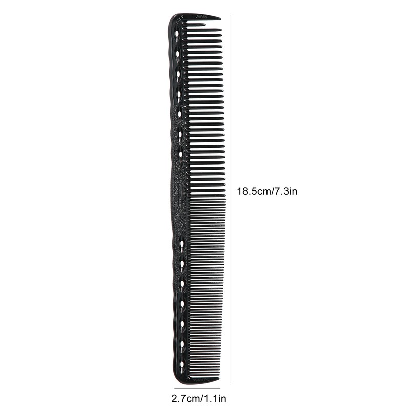 6pcs Carbon Fine Cutting Combs Salon Barber Plastic Hairdressing Flat