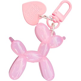 Noguez. Llavero con Forma de Globo en Figura de Perro y Corazón, Accesorio para Llaves de Coche o Casa, Dijes para Mochilas y Bolsas, Regalo para Mujeres y Niñas.