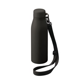 Motel Shoulder Thermo, Stainless Steel Bottle, 16.9 fl oz (500 ml) (Charcoal Black) | Water Bottle, For Boys, Girls, Children, Easy To Wash, Easy To Put Ice, Direct Drinking, Stylish, Heat Retention,