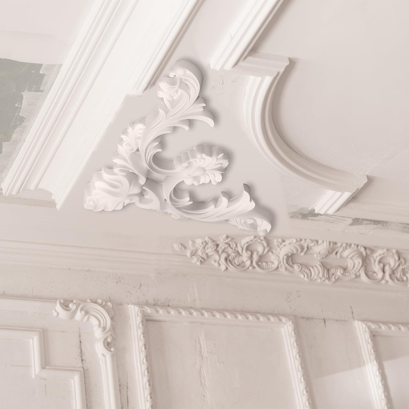 Colingmill 4 Pcs Ceiling Molding Kit Corners Murals Trim French