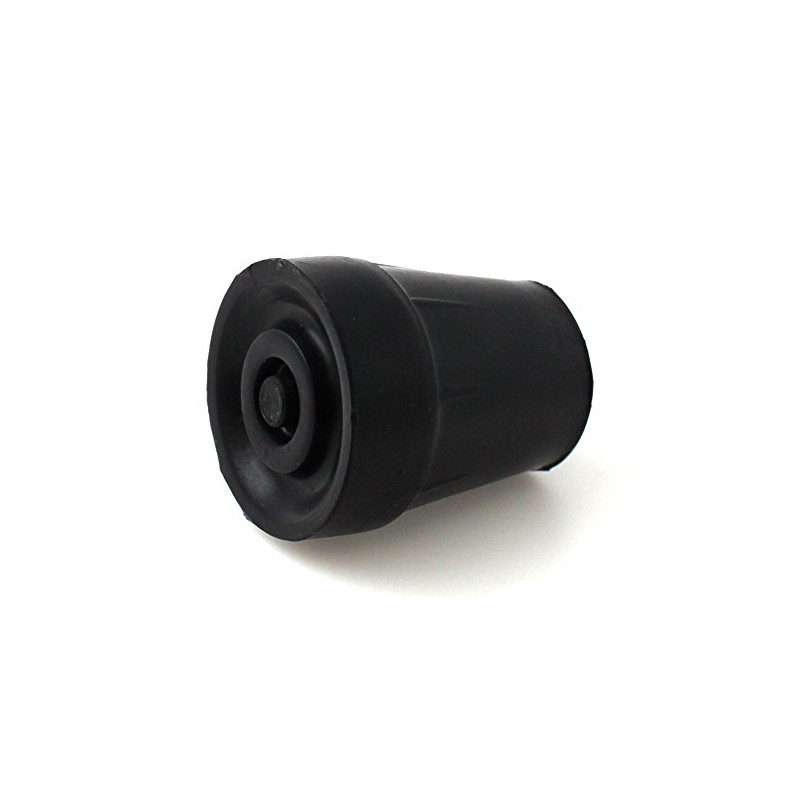 QTY 4x: 19mm 3/4" BLACK RUBBER FERRULES FOR WALKING STICKS