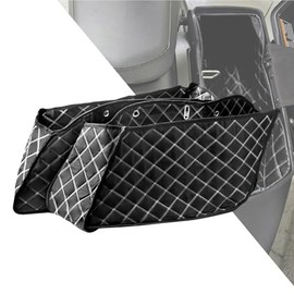 Motorcycle Saddle Bag Inserts for Indian Roadmaster Pursuit Chieftain Elite Dark Horse 2019-23 Luggage Stretched Liner (White Stitching)