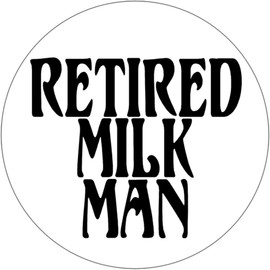 Kiwi Gifts Retired Milk Man - 25 Pack Circle Stickers Decals 3" x 3"