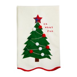 Mud Pie Light Up Christmas Towel, Tree, 21" x 14"