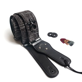 Guitar Strap For Bass, Electric & Acoustic Guitar, Strap Locks Included, Bingham, One Size