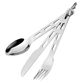 GSI Outdoors - Glacier Stainless 3 Pieces Ring Cutlery for Camping and Backpacking