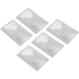 5 Pcs 3X Pocket Magnifier, Portable Fresnel Lens Credit Card Size Magnifying Glass Wallet Magnifying Lenses Jewelry Loupe Reading Aid Helper
