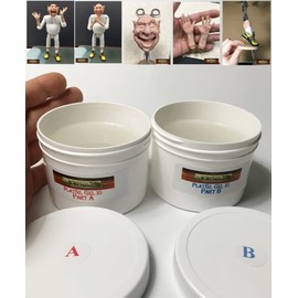 M00511-500 MOREZMORE 500g PlatSil Gel 10 Platinum Silicone Rubber 500 g 1.1 lb Color Clear 1:1 Mixing Ratio for Stop Motion Puppets Hands and Shoes