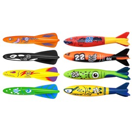 Diving Toy, 8 Pieces, Torpedo Toy, Swimming Pool Toy for Children, Summer Underwater Game and Diving Training, Summer Pool Party Gift for Boys and Girls, Gift, Summer