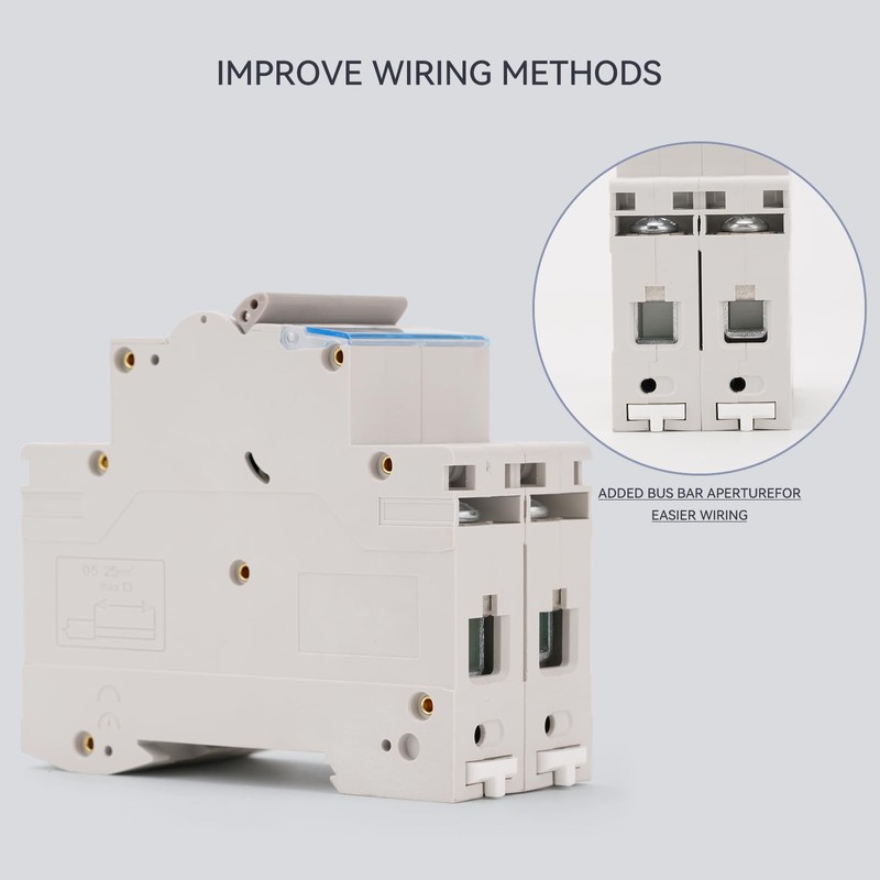 MOLLOM DC 2 Pole Miniature Circuit Breaker, 1000V 25Amps, C25