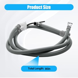 5215ER2002G Washer Drain Hose Assembly Compatible with LG, Kenmore Washing Machine, Replacement Part AP4457291 5215ER2002Q 5215ER2002E 5215ER2002N 5215ER2002S AEM73773301 AH3527325 EA3527325 PS3527325