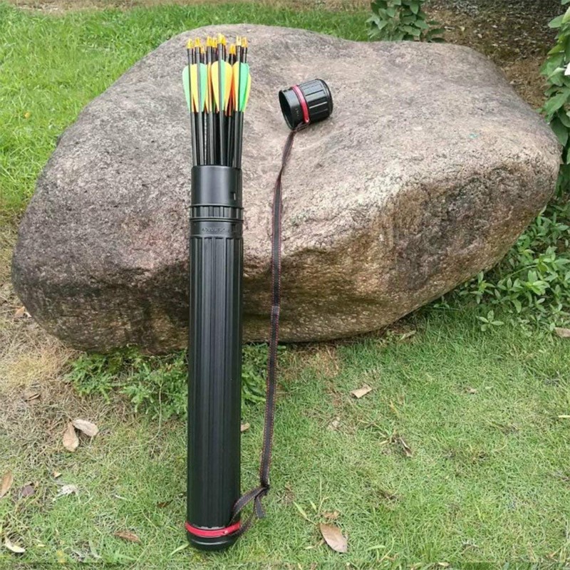 TOPARCHERY Telescopic Tube Archery Arrow Quiver Arrows Holder Case Shoulder