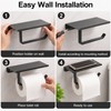 Stainless Steel Toilet Paper Holder with Phone Shelf – Wall