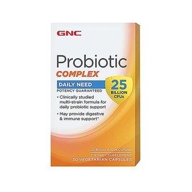 GNC Probiotic Complex - 25 Billion CFUs, 30 Capsules, Healthcare, Edible, Vegetarian, Probiotic support, Digestive and Immune Support