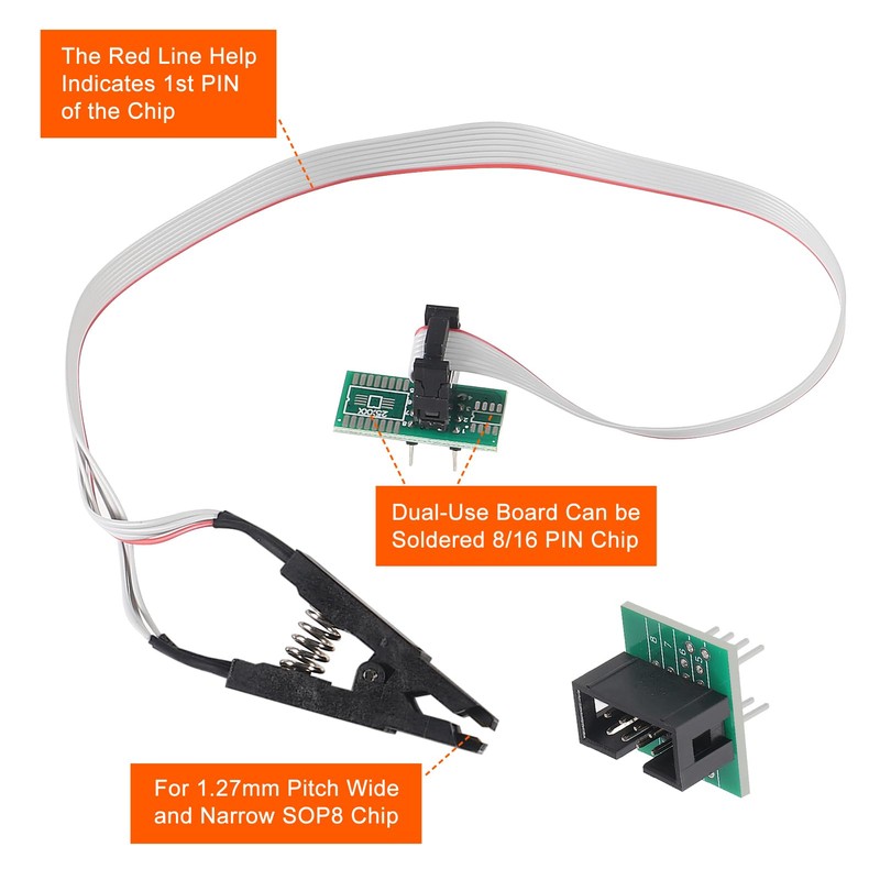 ACEIRMC SOIC8 SOP8 Flash Chip IC Test Clips Socket Adpter